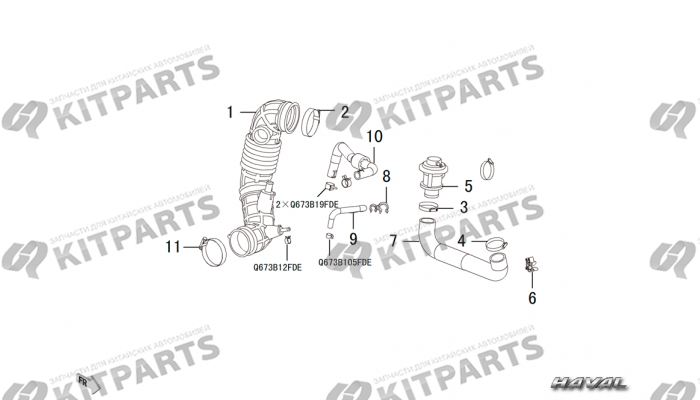 Воздушные патрубки Haval