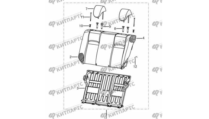 Сиденье заднее - спинка Dong Feng S30