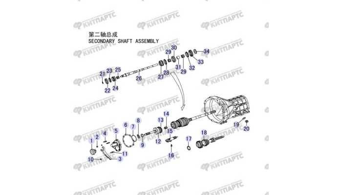 Первичный и вторичный валы коробки передач Great Wall