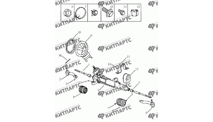 Рейка рулевая Geely