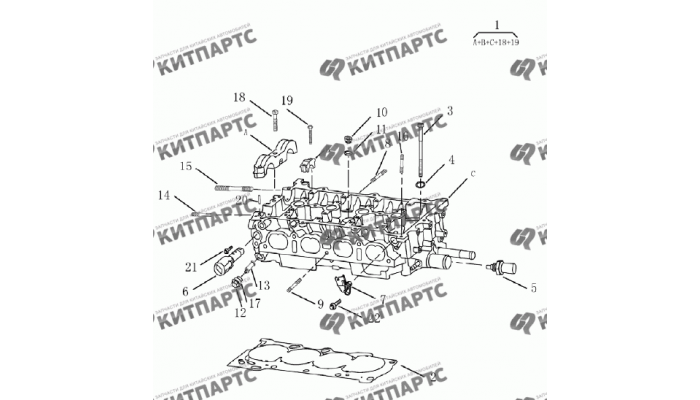 Головка блока цилиндров (1.8 L) Geely