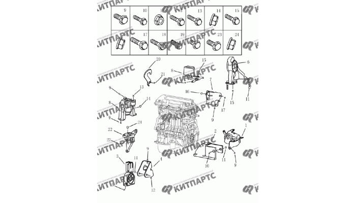 Опоры двигателя (Вариатор) Geely
