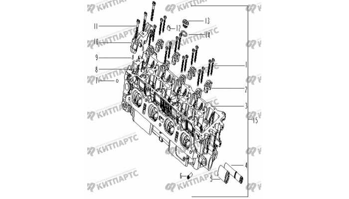 Компоненты головки блока цилиндров Geely Vision (FC)